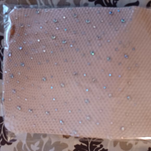 CHRLEISURE Women's Sparkle Rhinestone Fishnets Sexy Tights High Waist OS - Picture 3 of 12